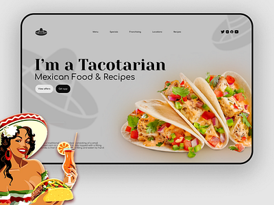 Landing page for Mexican Food restaurant figma landing page mexican food taco