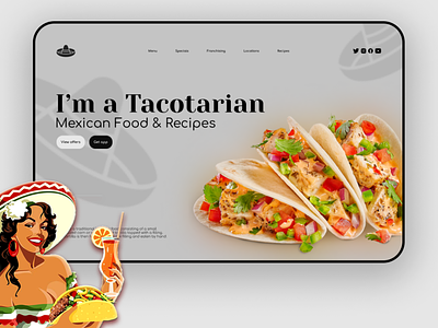 Landing page for Mexican Food restaurant