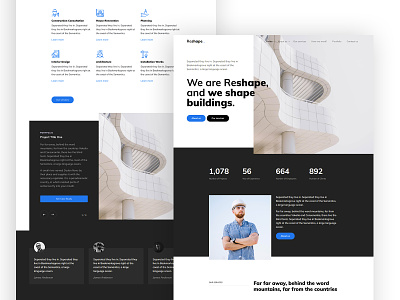Reshape Free HTML CSS Template design free free template onepage ui ux webdesign website