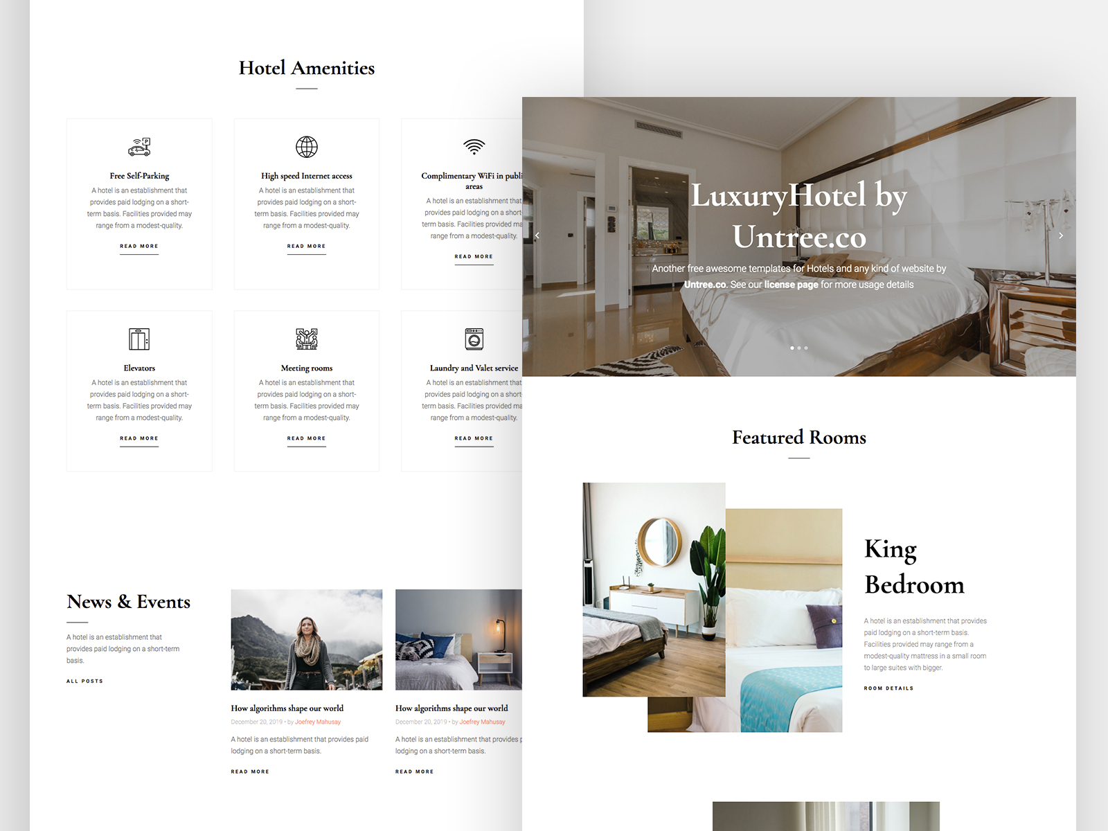 LuxuryHotel Free HTML CSS Website Template by Untree.co by Joefrey