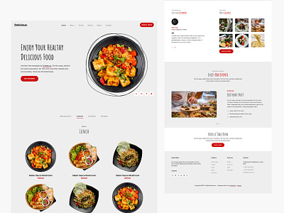 Delicious – Free Bootstrap Template for Restaurant Websites bootstrap design free template freebie frontend html ui untree.co ux website