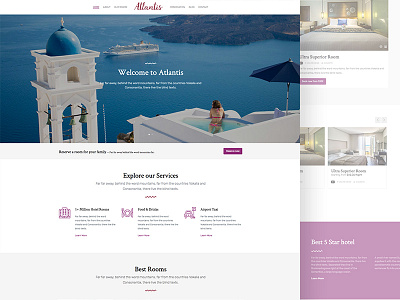 Probootstrap Atlantis (Free HTML) freebie hotel reseravation responsive template ui ux website