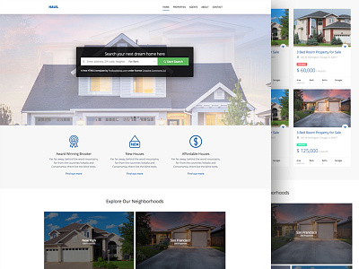 Probootstrap Haus (Free HTML) bootstrap design freebie html real estate template ui user interface ux