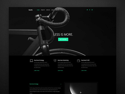 Probootstrap Black (Free HTML) design frontend portfolio ui ux website