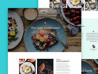 Probootstrap Instant (Free HTML) bootstrap bootstrap 4 design free template freebie photography restaurant ui ux