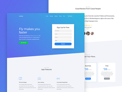 Probootstrap Landing (Free HTML) bootstrap bootstrap 4 design free html free template freebie landing page photography ui ux