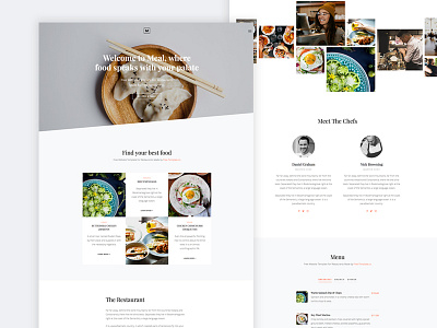 Meal Free Website Template by Free-Template.co bootstrap free html onepage template ui ux website