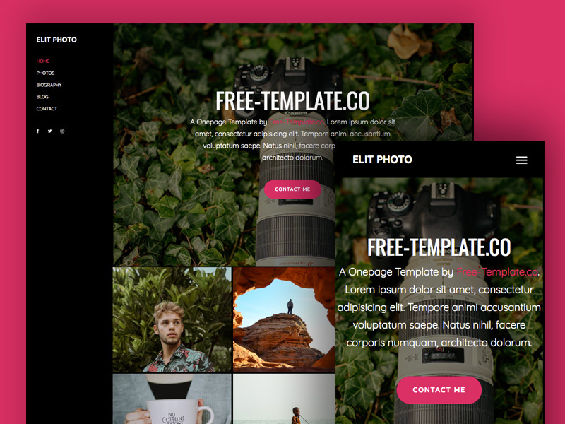 Elit Onepage Free HTML5 Template by Free-Template.co onepage html freebie design bootstrap 4 bs4 free bootstrap