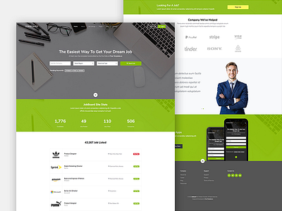 New Jobboard Free Website Template by Free-Template.co bootstrap bootstrap 4 design free html free template ui ux