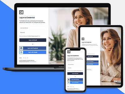 Credential Login / Sign Up Form by Free-Template.co bootstrap 4 free free template html ui ux web web elements