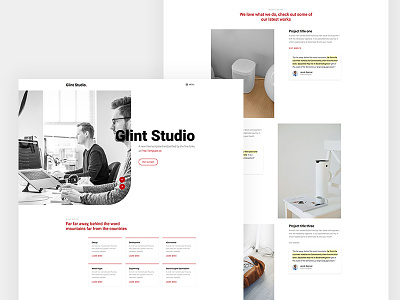 Glint OnePage Website Template by Free-Template.co bootstrap 4 design free html free template freebie html ui ux