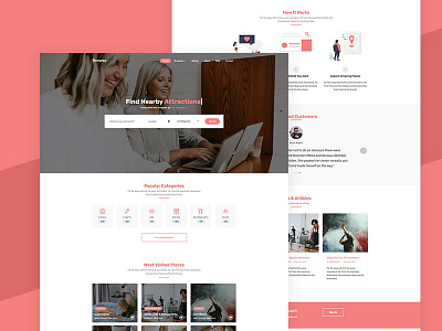Browse Free Website Template for Directory Listing bootstrap 4 design directory free template html listing ui ux