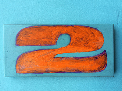 Tile 2 hand lettering lettering numbers two type typography