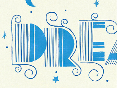 DREAM Typography dream hand lettering kids lettering licensing prints type typography