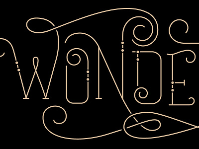 Curly Script "Wonderful" calligraphy hand lettering illustration lettering licensing script type typography