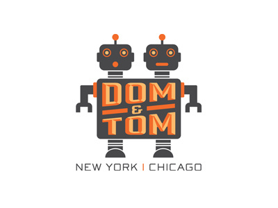 Dom & Tom logo branding hand lettering identity logo ornamental typography