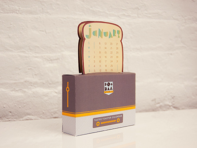 Tastee Toaster Calendar calligraphy hand lettering paper toy retro toaster typography vintage