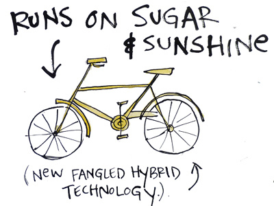 sugar & sunshine bike bike hand drawn illustration ink kids text typography