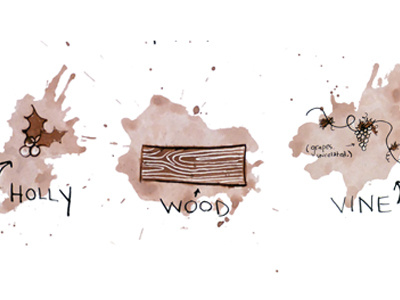 holly.wood.vine. coffee hand drawn hollywood illustration ink watercolor