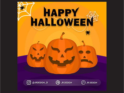 Halloween day colorful design graphic design halloween illustration instagram october simple illustration simple vector vector