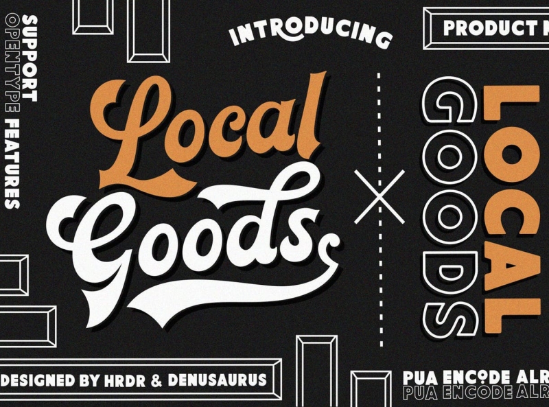 Local Goods Font 3d app branding design display display font flat font graphic design illustration local goods logo minimal modern motion graphics storefront typeface typography ui vintage