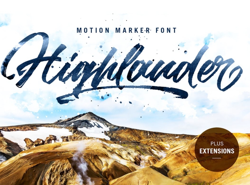 Highlander Font app branding brush brush font design display font graphic design illustration logo marker summer typeface typography ui ux vector vintage