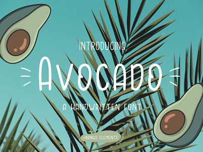 Avocado Handwritten Font app avocado branding cute design font graphic design handwritten illustration logo typeface typography ui ux vector