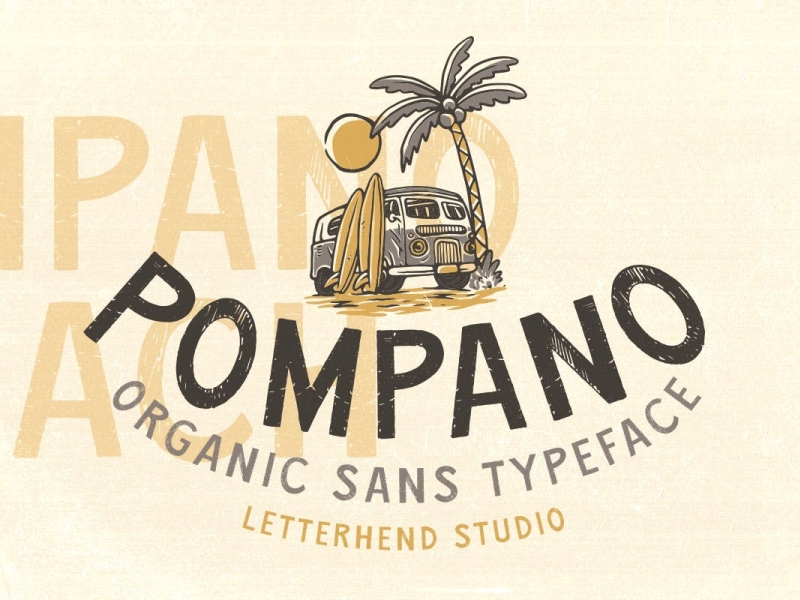 Organic Typeface - Pompano app branding design display display font graphic design illustration logo logofont organic typeface typography ui ux vector