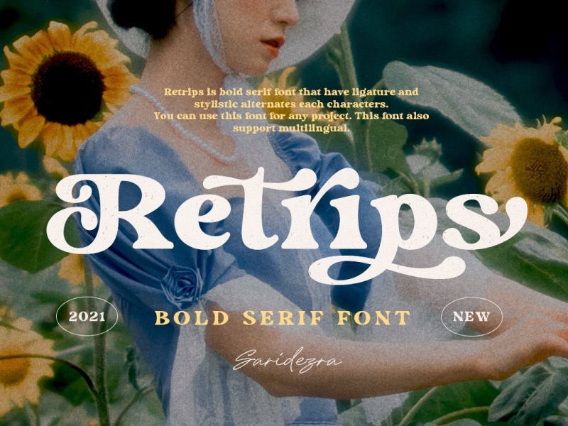 Retrips - Retro Bold Font 3d animation app branding chic design display display font font graphic design illustration logo modern retro typography ui ux vector vintage