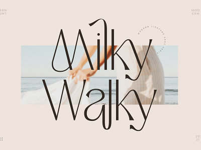 Milky Walky - Ligature Sans Serif Font app branding design display display font font graphic design illustration logo milk typography ui ux vector