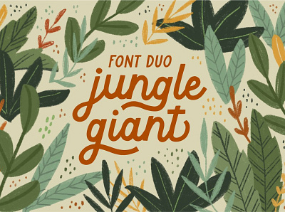 Jungle Giant Font Duo app branding design display display font font graphic design illustration logo typeface typography ui ux vector