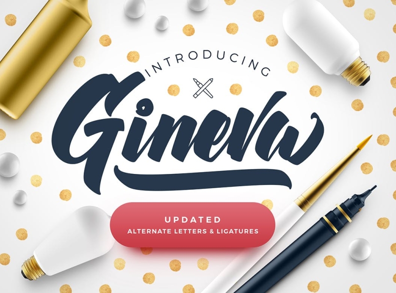 Gineva Script Font app branding design display display font font graphic design illustration logo typeface typography ui ux vector