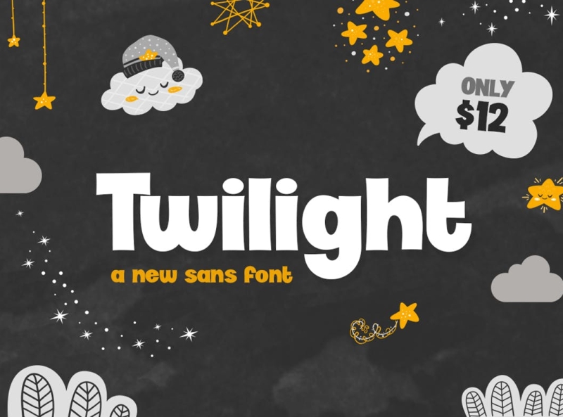 Twilight Font app branding dark design display display font font graphic design illustration logo night twilight typography ui ux vector