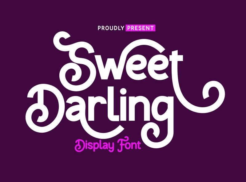 Sweet Darling Display Font app branding cute darling design display display font font graphic design illustration logo sweet typography ui ux vector