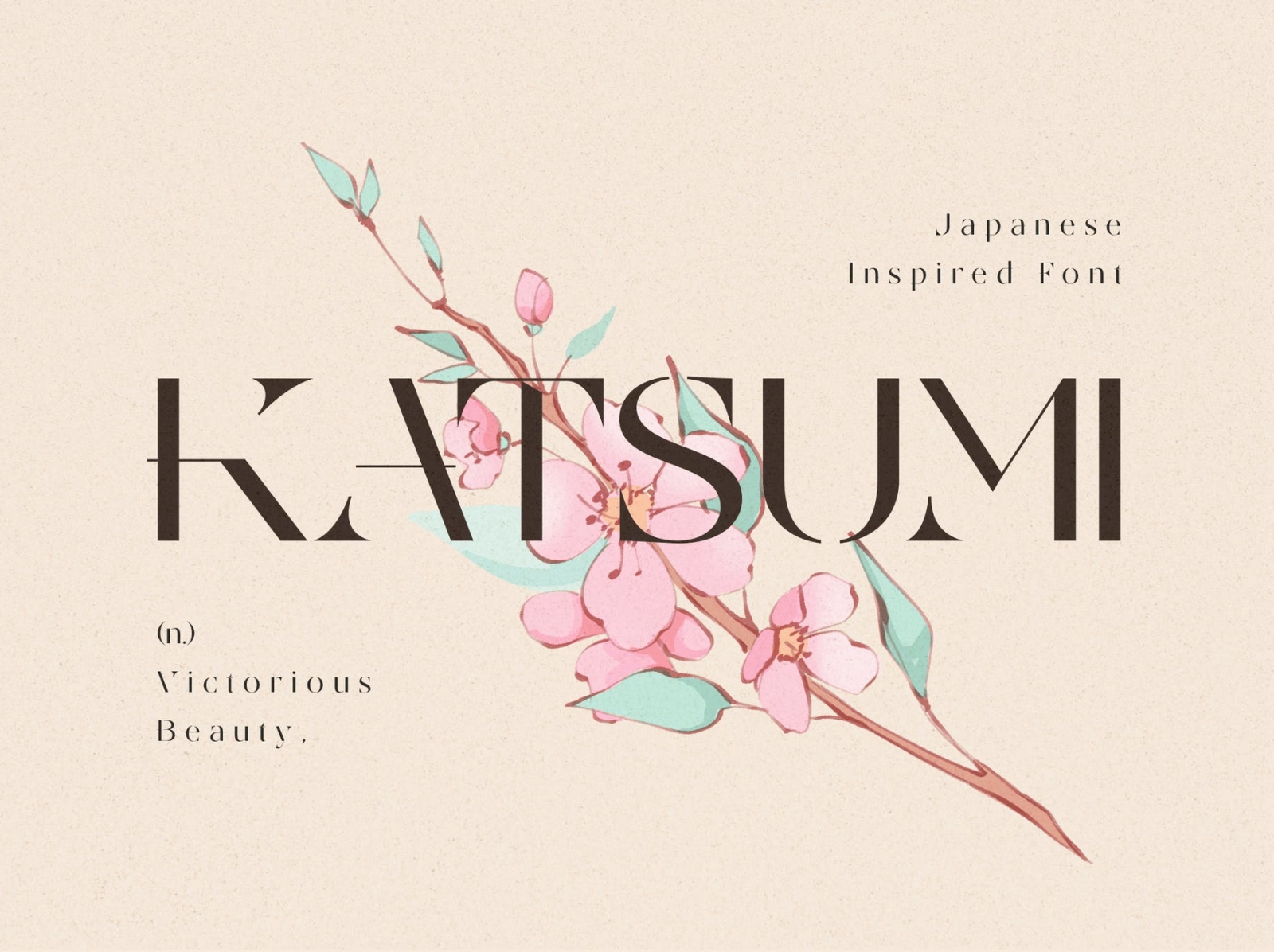 Katsumi Japanese Font app branding classy design display font graphic design illustration japanese logo modern typography ui unique ux vector