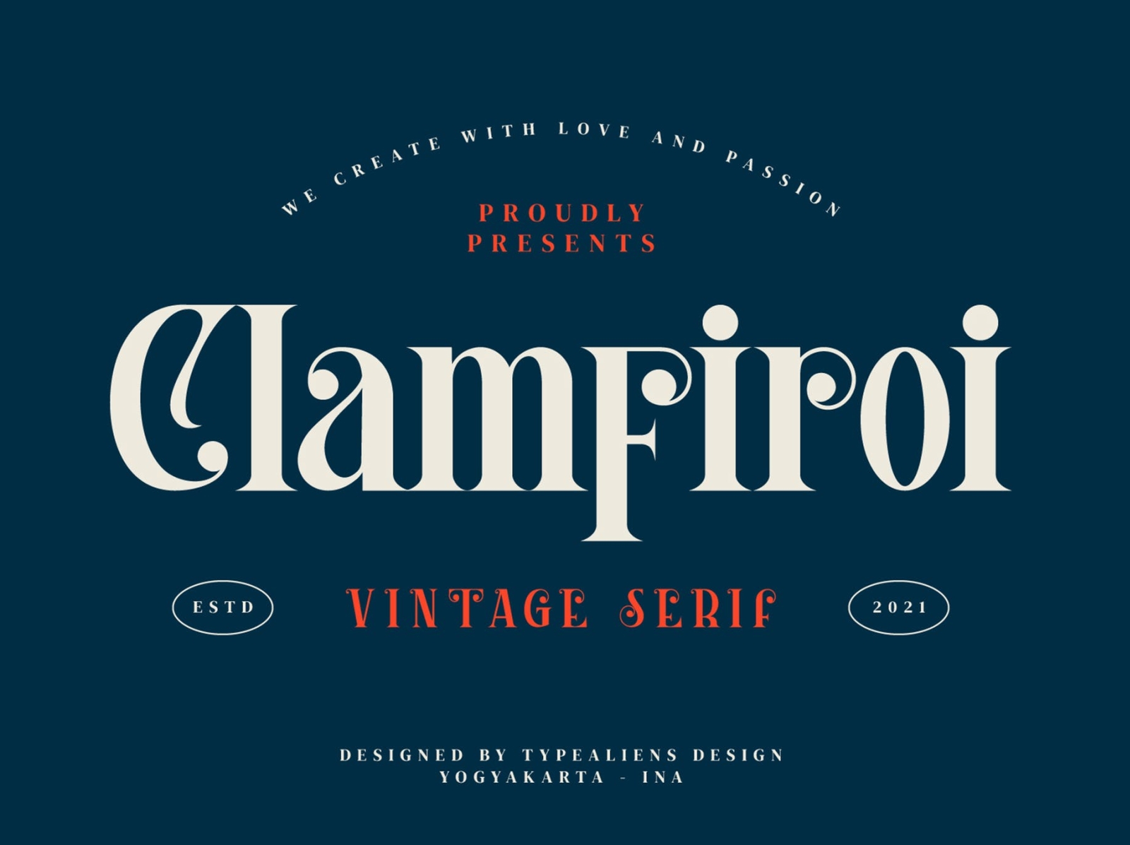 Clamfiroi Vintage Font app branding design graphic design illustration logo typography ui ux vector