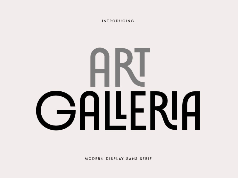 Art Galleria Modern Display Font display font art modern display font ux ui vector logo app typography illustration graphic design design branding
