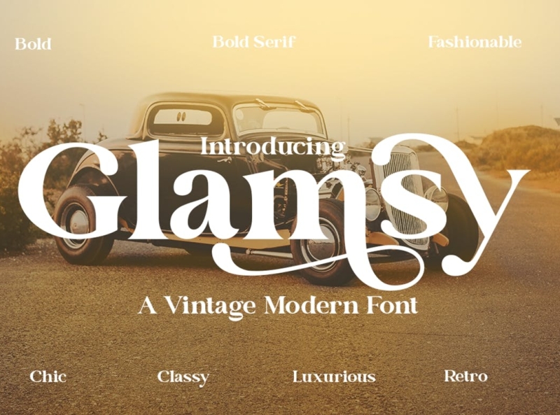 Glamsy Vintage Modern Font
