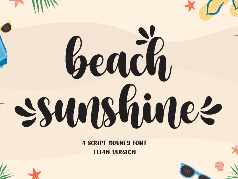 Beach Sunshine Font app beach branding design display font graphic design illustration logo modern serif sunshine typography ui ux vector vintage