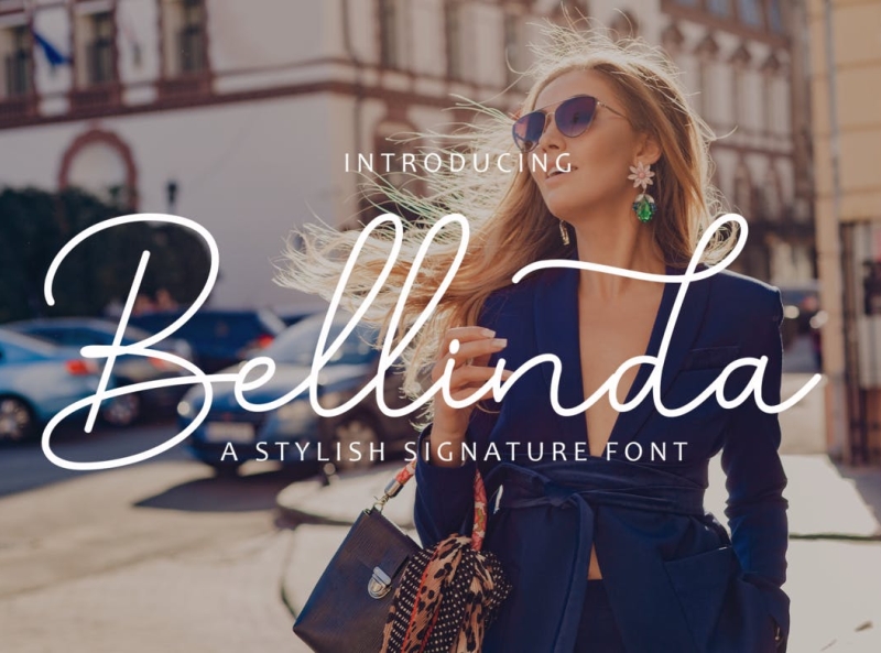 Bellinda Signature Font app branding design display font graphic design illustration logo signature signature font stylish typography ui ux vector