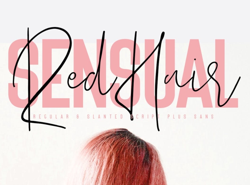 Red Hair Sensual Typeface