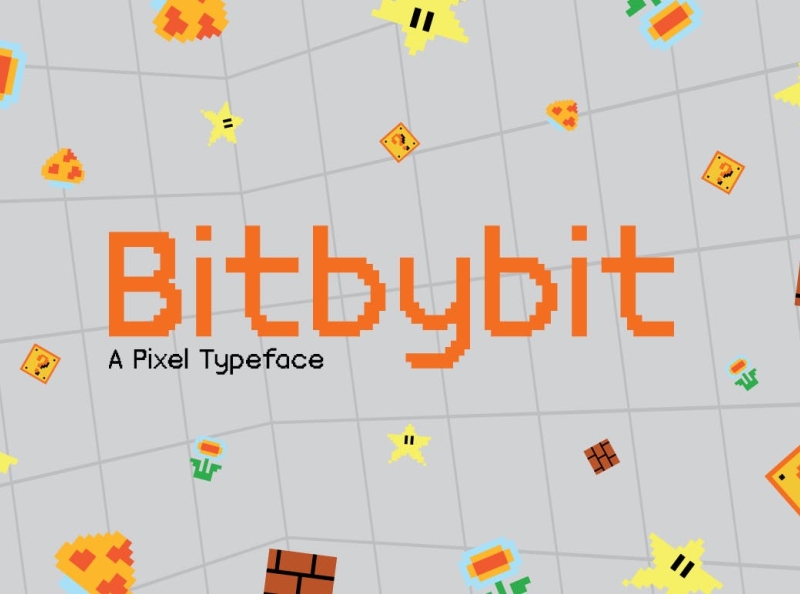 Bitbybit Pixel Typeface app branding design display display font font graphic design illustration logo pixel retro serif typeface typography ui ux vector vintage