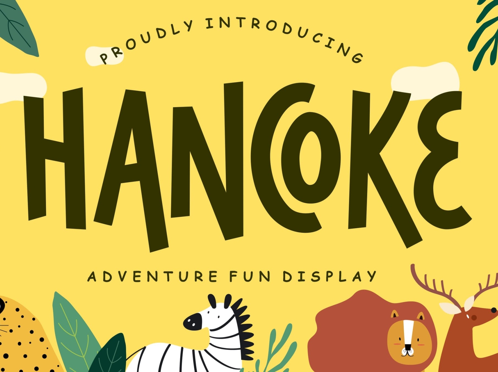 Hancoke Adventure Fun Font adventure app branding design display font fun graphic design illustration jungle logo typeface typography ui ux vector