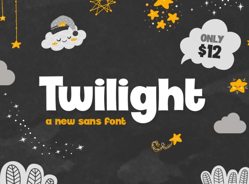 Twilight Font app branding design display display font font graphic design illustration logo twilight typography ui ux vector