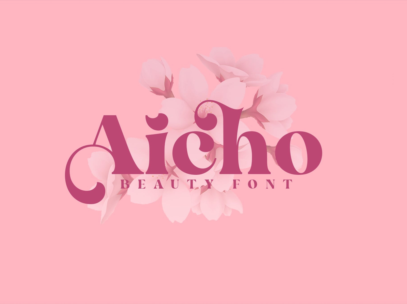 Aicho Beauty Font app beauty branding design display font graphic design illustration logo serif type typography ui ux vector