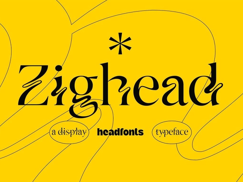 Zigghed Display Font