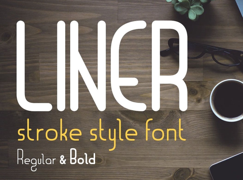 LINER - Stroke Style Font