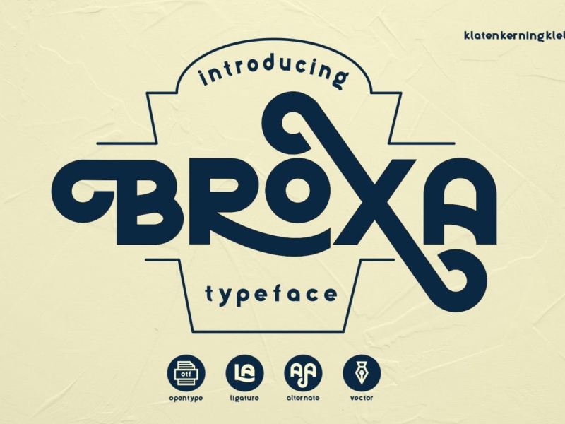 Broxxa - Decorative Font app branding decorative design display font graphic design illustration logo serif typeface typography ui ux vector