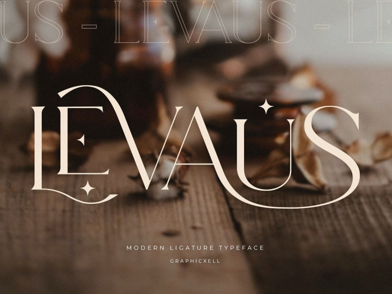 Levaus Ligature Font app branding design display elegant font graphic design illustration ligature logo serif typeface typography ui ux vector