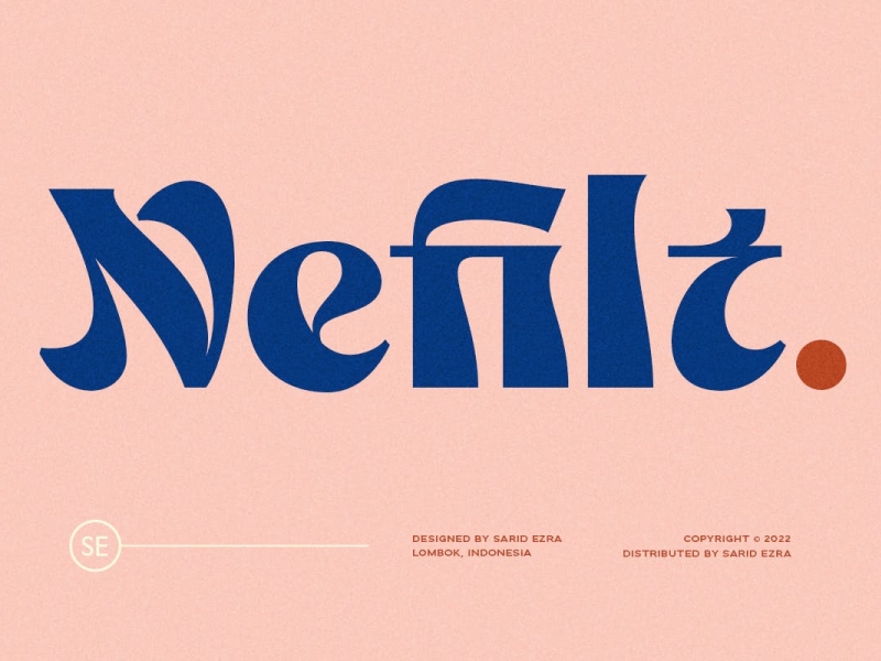 Neflit Display Font app bold branding design display font graphic design illustration logo serif typeface typography ui ux vector